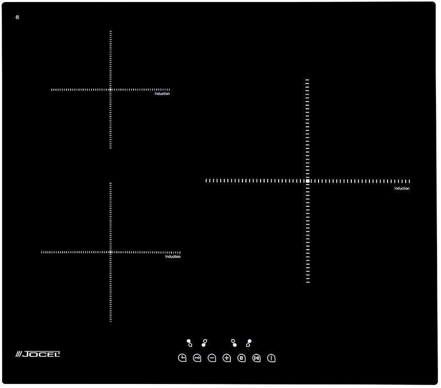 Placa de Indução 3 Zonas 6000W (Preto) - JOCEL