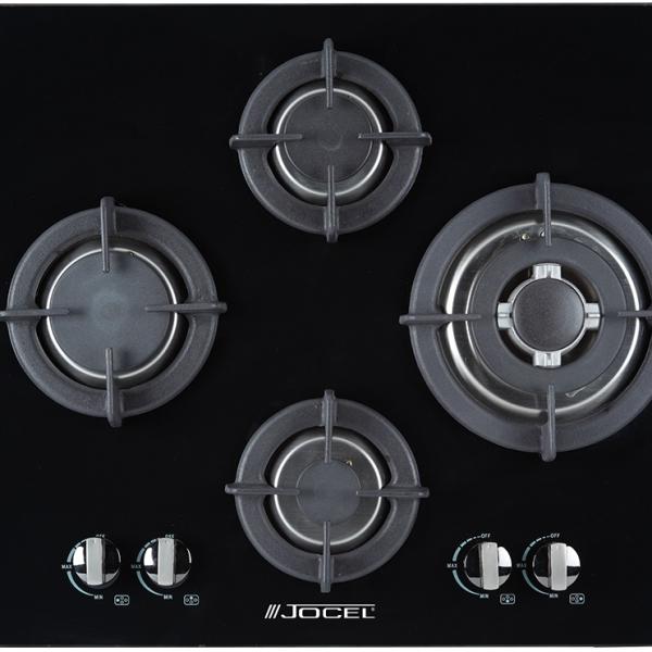 Placa 4 Bocas a Gás 640x540mm (Preto) - JOCEL