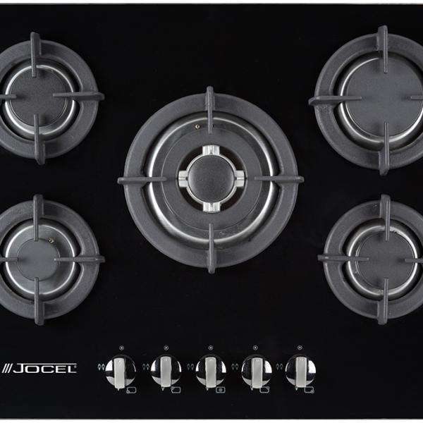 Placa 5 Bocas a Gás 700x540mm (Preto) - JOCEL