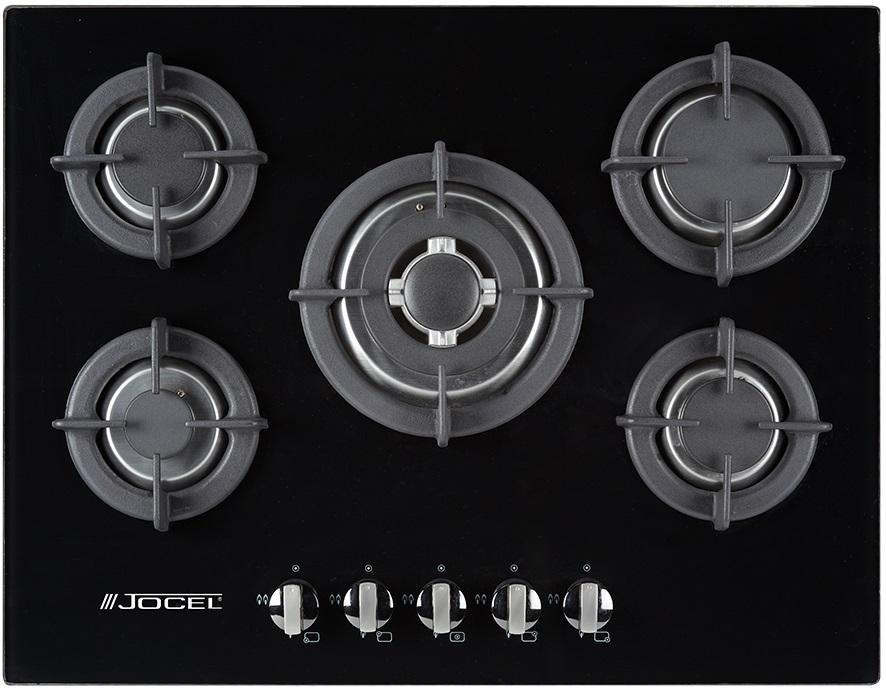 Placa 5 Bocas a Gás 700x540mm (Preto) - JOCEL