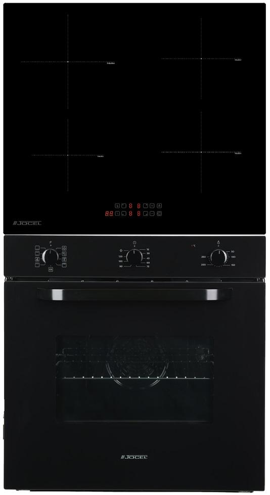 Pack Forno Elétrico 70L + Placa de Indução 4 Zonas (Preto) - JOCEL