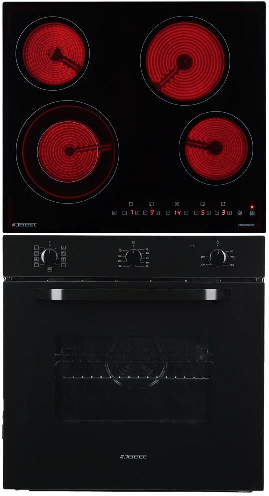 Pack Forno Elétrico 70L + Placa Vitrocerâmica 4 Zonas (Preto) - JOCEL