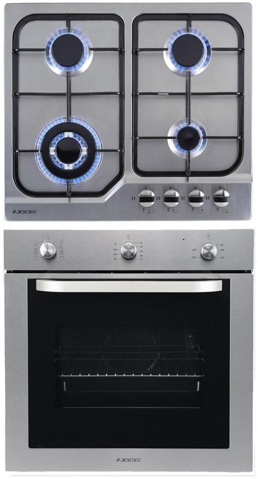 Pack Forno Elétrico 70L + Placa a Gás 4 Zonas (Preto) - JOCEL