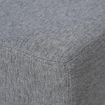 Apoio para os Pés de Sala de Estar Banco Retangular com Estrutura de Madeira para Sala de Estar 40x30x24 cm Cinzento