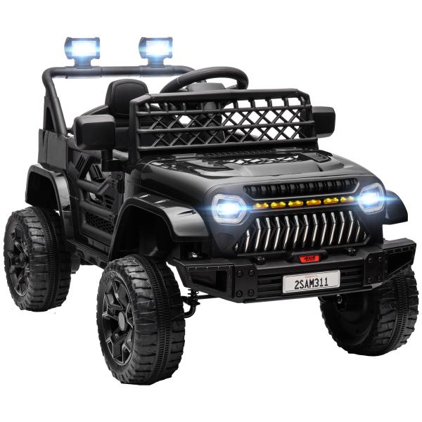 Carro Elétrico para Crianças Carro Elétrico Infantil UTV 12V com Velocidade Ajustável USB e Faróis 95x62,5x65 cm Preto