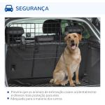 Grade de Segurança de Carro para Cães Universal Grade de Segurança para Cães com Largura Ajustável 90 - 120x40,5cm Preto