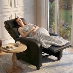 Poltrona de Massagem Reclinável com 2 Zonas de Massagem 8 Programas e 5 Níveis de Intensidade 68x88x98 cm Preto