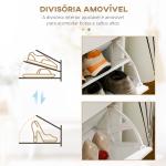 Sapateira Estreito com 2 Compartimentos e 2 Gavetas para 12 Pares de Sapatos 80x30x91,5 cm Branco