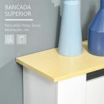 Cobertura Radiador 78x19x83cm Cobertura Radiador de MDF e Melamina de Madeira com Dispositivo Anti - Rolamento Desenho Moderno para Sala de Estar Dormitório Branco