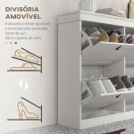 Móvel Sapateira Branco Sapateira Estreita com 4 Portas e Prateleira Ajustável para 20 Pares de Sapatos 105x24x82,5 cm Branco