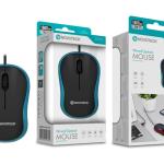 Rato Óptico com Fio Azul JS-001 - Precisão e Conforto de 1600 DPI