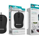 Rato Óptico com Fio Negro JS-001 - Precisão e Conforto de 1600 DPI