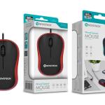 Rato Óptico com Fio Vermelho JS-001 - Precisão e Conforto de 1600 DPI