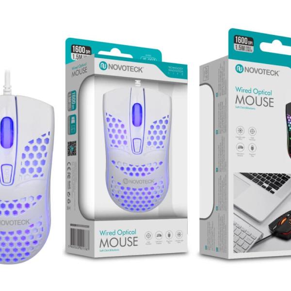 Rato Óptico Roxo Mini - Perfurados com Fio JS - 007