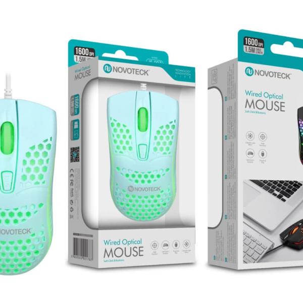 Rato Óptico Verde Mini - Perfurados com Fio JS - 007