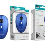 Rato Sem Fios Azul JS - 009 - Design Slim, Clique Silencioso, Receptor Nano