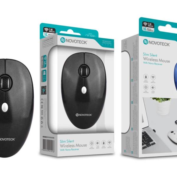 Rato Sem Fios Negro JS - 009 - Design Slim, Clique Silencioso, Receptor Nano