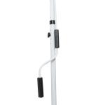 Toldo Manual Retrátil 200x150 cm com Manivela de Alumínio Ângulo Ajustável Proteção Solar para Varanda Jardim Pátio Branco