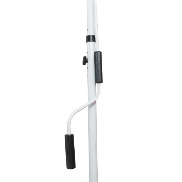 Toldo Manual Retrátil 200x150 cm com Manivela de Alumínio Ângulo Ajustável Proteção Solar para Varanda Jardim Pátio Branco