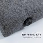 Cabeceira de Cama 160cm Cabeceira de Cama Estofada em Linho e Acolchoada 2 Formas de Uso 160x7x120 cm Cinza