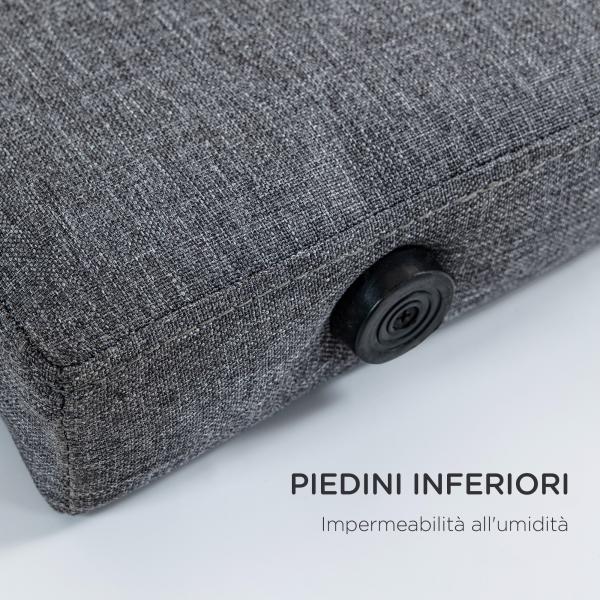 Cabeceira de Cama 160cm Cabeceira de Cama Estofada em Linho e Acolchoada 2 Formas de Uso 160x7x120 cm Cinza