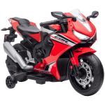 Mota Elétrica com Licença HONDA para Crianças de 3 - 5 Anos Mota a Bateria 6V com Farol Buzina Música 90x44x52cm Vermelho