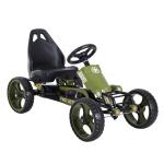 Go - Kart a pedais para crianças acima de 3 anos com freio embreagem assento ajustável máx. 35 kg 105x54x61cm Verde