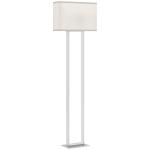 Candeeiro de Pé Moderno com Ecrã de Tecido Luz Noturna Interruptor de Pé e Base Metálica 45x15x150 cm Branco