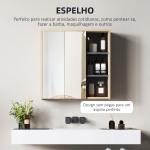 Armário Casa de Banho com Espelho Armário de Parede com Espelho para Casa de Banho Estilo Moderno 60x20x60 cm Madeira