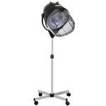 Secador de Cabelo Profissional 1180W com Capuz e Rodas com Temporizador de Temperatura Ajustável em Altura Preto