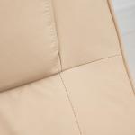 Poltrona de Massagem Elétrica com Banco para Apoiar os Pés Poltrona Relax Giratório Reclinável em até 145° com Controle Remoto e 10 Zonas de Massagem Estofado em PU 77x84x95cm Bege