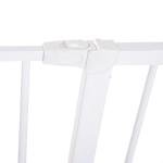 Barreira de Segurança para Animais de Estimação Extensível para Escadas e Portas Barreira de Segurança para Cães 76 - 107x76 cm Branco