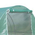 Estufa tipo Túnel 500x200x205 cm Estufa de Jardim com Porta Enrolável e 8 Janelas Cobertura de PE 140 g/m² Verde