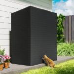 Suporte Metálico para Lenha 140x70x154 cm com Capa Impermeável 600D Oxford Estrutura de Aço Preto