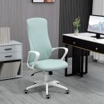 Cadeira de Escritório Ergonómica com Altura Ajustável Função de Inclinação e Encosto Alto 62x56x110 - 119,5 cm Verde