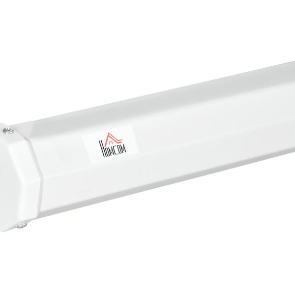 Tela de Projeção Manual com Suporte 120 Polegadas Formato 4:3 com Altura Ajustável 244x183 cm Branco