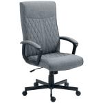Cadeira de Escritório Giratória 360° com Encosto Alto Altura Ajustável e Função de Inclinação 65x65x102 - 112,5cm Cinza Escuro