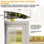 Marquise Exterior para Portas e Janelas 200x96 cm com Barra de Liga de Alumínio, PP e Policarbonato, Castanho