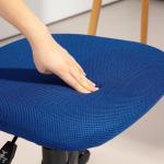 Cadeira de Escritório sem Apoio para os Braços com Encosto de Malha Respirável Altura Ajustável 43x48x78 - 88 cm Azul