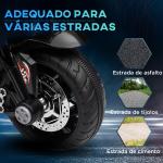 Motocicleta Elétrica Infantil com 3 Rodas para Crianças acima de 3 anos Bateria 6V com Luzes e Música 86x42x52 cm Branco