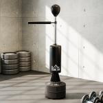 Punching Ball de Boxe com Altura Ajustável com Barra Giratória 360° e Base Preenchida 88x48x155 - 205 cm Preto