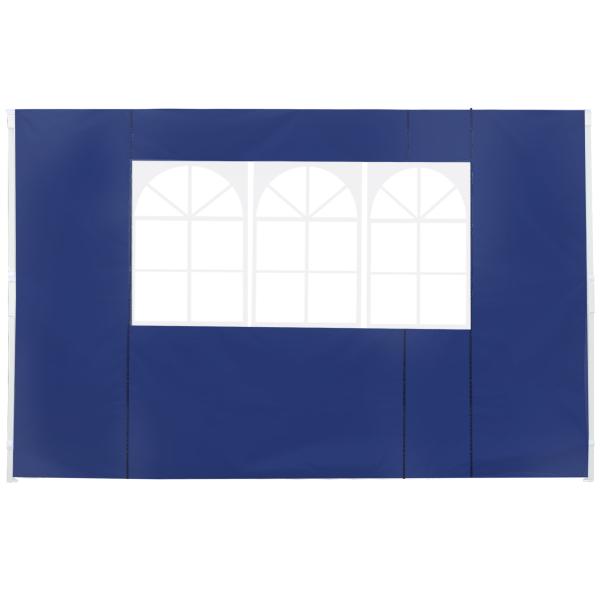 2 Paredes Laterais para Tenda Parede Lateral de Tecido Oxford com 2 Janelas 3x2 m Azul