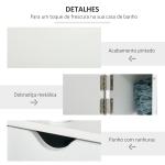 Coluna Casa de Banho com 2 Portas e 2 Prateleiras Armário Alto para Casa de Banho Estilo Moderno 15,2x29,8x118cm Branco