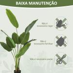 Planta Artificial Decorativa 160 cm Bananeira Artificial com Vaso e Folhas para Interior Casa Sala de Estar Escritório Verde