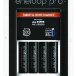 Carregador + 4 Pilhas Recarregáveis K - KJ55HCD40E AA 2500mAh eneloop Pro - PANASONIC