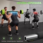 Conjunto de Halteres 20kg 4 em 1 Conjunto de Pesos com Kettlebell Barra de Pesos para Treino de Força em Casa Ginásio Verde