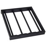 Carrinho de Cozinha com Rodinhas com Prateleira e Gaveta 74x37x76cm Preto