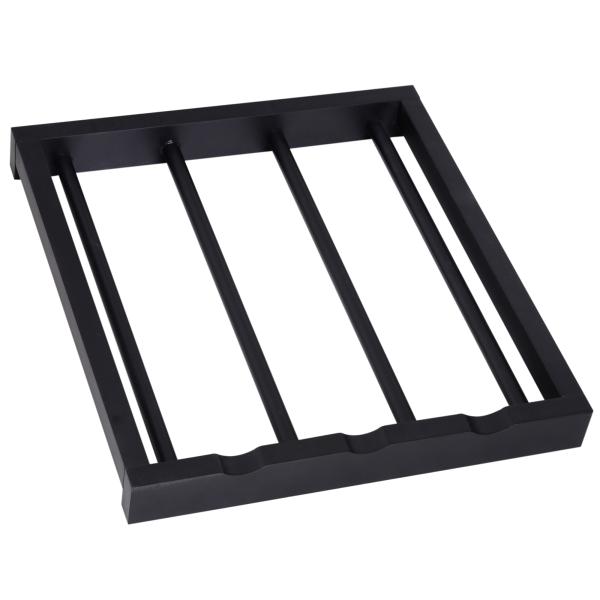Carrinho de Cozinha com Rodinhas com Prateleira e Gaveta 74x37x76cm Preto