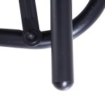 Baloiço de 2 Lugares com Tubo de Metal e Tecido de Textilene para Exteriores Carga Máx. 200 kg 120x70x85 cm Preto