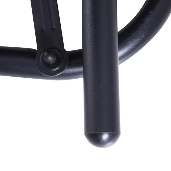 Baloiço de 2 Lugares com Tubo de Metal e Tecido de Textilene para Exteriores Carga Máx. 200 kg 120x70x85 cm Preto